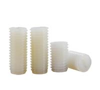 20-100pcs Nylon Slotted Set Grub Bolt White M3 M4 M5 M6 M8 M10 M12 Insulated Slotted Flat Point End No Head Headless Grub Bolts Set Screws(20mm (20PCS),M12)