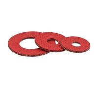 20-100pcs Paper Gaskets Red Steel Flat Steel Fiber Gasket Washer Insulation Washer Sealing Ring M2-M27(M24x31.5x0.5 (20pcs))