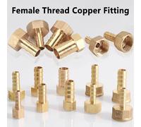 20/100Pcs PCF Series Brass Fittings with Female Thread 6Mm/8Mm/10Mm/12Mm Pneumat