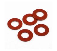 20-100Pcs Red Steel Paper Insulating Flat Washer M4 M5 M6 M8 M10 M12 M16 Insulation Plain Gasket Pad Ring Spacer(100pcs M4x8x1mm)