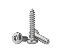 20-100pcs ST2.9/ST3.5/ST4.2/ST4.8 304 Stainless Steel Round Head Torx Security Self-tapping Wood Screws with Pin, ST2.9x6.5mm(100pcs)