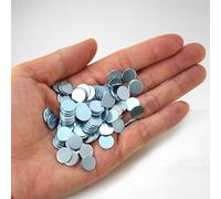 20/100Pcs Ultra-Thin Round Iron Sheet Galvanized Iron Disc Plate Small Suction Iron Sheet Circular DIY Eye Shadow Button Patch(100 Pcs,12 x 1.5mm)
