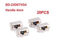 20/10pcs Toggle Switch SD-23D07 Slide Switch Mini SD-23D07VG4 4mm Handle High 8 Feet 3 Gears 50V 0.5 A(20PCS SD-23D07)