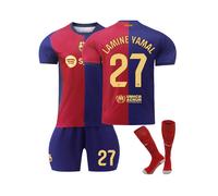(20(110-120CM)) Comfortable 2425 Barcelona Home LAMINE YAMAL #27 Training Suit With Socks
