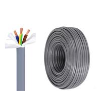 20-14 Gauge 3 Core Highly Flexible Shielded Drag Chain Cable Oxygen-Free Copper -58℉ ~ 257℉ TRVV Robot Special Bend-Resistant With Electrical Insulation Tape(160ft,2.5mm2-3c)