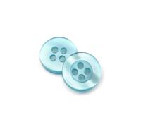 20-150Pcs 11.5mm Resin Pearl Buttons,4-Hole Wide Brim Corrugated Sewing Buttons,Lake Blue,100Pcs