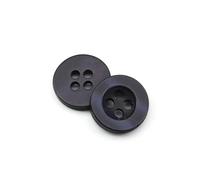 20-150Pcs 11.5mm Resin Pearl Buttons,4-Hole Wide Brim Corrugated Sewing Buttons,Navy Blue,100Pcs