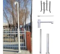 20 16 14 12 10 8 6 FT Extra Long Security Camera Pole White, Universal Surveillance Post & Cameras Mounting Pole Bracket, Outdoor Lawn Ranchs Yard Surveillance Stand(C,4m (13.1'))