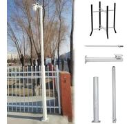 20 16 14 12 10 8 6 FT Extra Long Security Camera Pole White, Universal Surveillance Post & Cameras Mounting Pole Bracket, Outdoor Lawn Ranchs Yard Surveillance Stand(B,3.0m (9.8'))