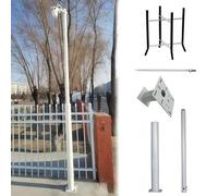 20 16 14 12 10 8 6 FT Extra Long Security Camera Pole White, Universal Surveillance Post & Cameras Mounting Pole Bracket, Outdoor Lawn Ranchs Yard Surveillance Stand(A,2m (6.6'))