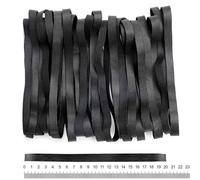 20 * 1cm Heavy Duty Rubber Bands 20 Pcs Large Black Thick Elastic Rubber Bands Trash Can Band Rope Strong Durable Wide Wrapping Bands for Industrial Home Office School File Folders Garbage Can