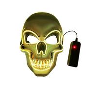 (20) 20 Colors Halloween LED Mask DJ Party Light Up Masks Glow In Dark Scary