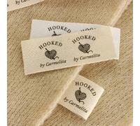 20-200 Pcs Personalised Sewing Labels, Cotton Twill Tags, Handmade Label with Text or Logo, DIY Knitting Decoration, Sewing Accessories(30 * 60mm)