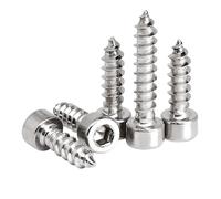 20-200pcs 304 Stainless Steel Hex Screw M1.7 M2 .6 M3 .5 M4 M5 Hexagon Socket Cap Head Self Tapping Screws(6mm,M2.6 (100pcs))