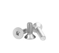20-200pcs Aluminium Head Hexagon Socket Flat Countersunk Head Screws M2 M2.5 M3 M4 M5 M6(M2.5X5 200PCS)