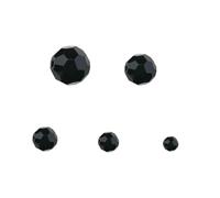 20-200pcs Black Ball Faceted Shape Austrian Round Crystal Glass Loose Beads for DIY Jewelry Making Bracelets Accessories 3-10mm-black-8MM 30pcs