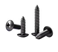 20-200pcs Black Carbon Steel Phillips Truss Head Screws M2.3 .6 M3 .5 M4 M5 M6 Cross Flat Self-Tapping(18mm (40pcs),M3.5)