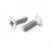 20-200pcs M3 M4 M5 M6 M8 304 Stainless Steel GB819 Cross Flat Countersunk Head Screw Bolts Length 4-100mm(25mm,100pcs M4)