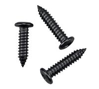 20-200pcs M3M3.5M4 M5 M6 Hexagon Hex Socket Large Flat Thin Head Self Tapping Wood Screw Carbon Steel Black
