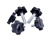 20-200pcs M4 M5 M6 M8 M10 Black Plum Bakelite Thumb Screw Handle Bolt Thread Star Clamp Nut Knob Carbon Steel,Head 32mm
