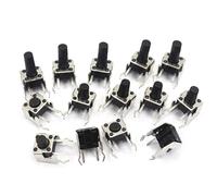20-200PCS PCB Momentary Tactile Tact Push Button Switch Right Angle With stent 6 * 6 * 4.3/5/6/7/8/9/12mm 6x6x4.3/5/6/7/8/9/12 MM(6x6x8mm,100 Pcs)