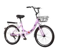 20/22/24/26 Inch Folding Bike with High Carbon Steel Body, Single-Speed Spoked Wheel, Foldable Bicycle with Dual Disc Brake, Folding Bikes for Men and Women C,26 inch