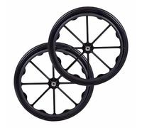 20/22/24 in Black Wheelchair Rear Wheel Replacement, Solid Polyurethane Back Wheel Accessories for All Terrain(24in)