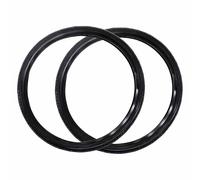 20/22/24 in Solid Tire Rear Wheel, 2pcs Wheel Replacement Polyurethane, Anti-Puncture Tire Wheelchair Accessories for Manual Wheelchairs(Black,22in)