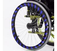 20/22/24 Inch Silicone Wheelchair Push Rim Covers, Non-Slip Wear-Resistant Hand Push Cover, Sports Wheelchair Rear Wheel Cover, Rear Wheel Handle Cover, Improving Grip And Traction,Blue,22in
