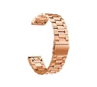 20 22 26mm Metal Stainless Steel Strap Fit For Garmin Fenix 8 7X 7 7S Pro 6S 6 6X 5S 5 5X Epix 2(Rose gold,Quickfit 20mm)