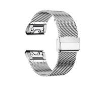 20/22/26mm Quick Fit Strap For Garmin Fenix 8 43 47 51mm 7X 7 Pro 6X 6 5X 5Plus Tactix7 Forerunner 965 Stainless Steel Band(Silver,22mm(Epix Gen 2))