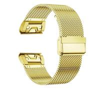 20/22/26mm Stainless Steel Quick disassembly WatchBand fit for Garmin(Gold,20mm)