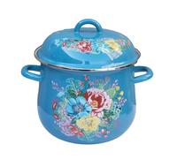20/22CM Thickened and Deepened Enamelled Cooking Pan Stew Hot Milk Tea Hot Pot Spaghetti Cooking Milk Saucepan for Kitchen, Dining Room(20CM(4L),Blue)