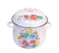 20/22CM Thickened and Deepened Enamelled Cooking Pan Stew Hot Milk Tea Hot Pot Spaghetti Cooking Milk Saucepan for Kitchen, Dining Room(20CM(4L),White)