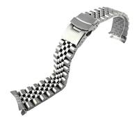 20/22mm Stainless Steel Watchband fit for Casio MDV-106/MDV-107(Silvery 5,20mm with logo)