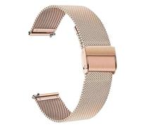 20/22mm Universal Watchband Quick Release Watch Band Mesh Stainless Steel Strap Wrist Belt Bracelet Silver Easy Change(Rose gold,12mm)