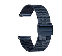 20/22mm Universal Watchband Quick Release Watch Band Mesh Stainless Steel Strap Wrist Belt Bracelet Silver Easy Change(Blue,19mm)