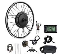 20"/24"/26"/27.5"/28"/29"/700c Front Wheel Motor E-Bike Conversion Kit, 36V/48V Upgraded Brushless Hub Motor for Electric Bicycle with LCD Display