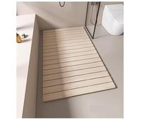 20 24 26 30 32 36 40 44 Inch Teak Wood Shower Mat for Indoor/Outdoor Shower, Large Non-Slip Wooden Shower Mat with Non-Slip Feet,Customizable Size(30x34in(76x86cm))
