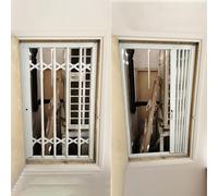 20 24 30 32 36 40 48 80 82in Foldable Window Grill Barricade, Lockable Push-Pull Theft Window Safety Guards, Metal Door Security Bar/Egress Guardrail(W60xH90cm/24x36in)