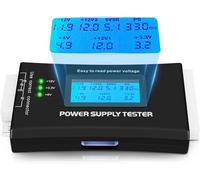 20/24 4/6/8 Pin LCD Computer PC Power Supply Tester, Psu Tester with LCD Display for ATX, ITX, BTX, PCI-E, IDE, HDD, SATA, BYI Connectors, SATA LCD Diagnose PSU for DIE/P6/P8 Output