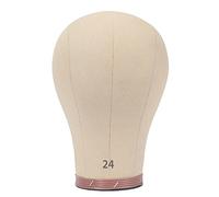 20"-24" Cork Canvas Block Head Mannequin Manikin Head For Wig Making Display Training Drying Styling Coloring Wig Head Stand With Mount Hole 24 Inch