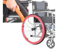 20-24In Wheels Wheelchair Covers(Universal), 1.7m Wheelchair Rim Covers Protector (Freely Cut), Easy Install, Fixed Sticky Buckle (Flexibility), 4 Seasons Protection,Pink