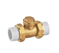 20/25/32/40/50/63mm BSP Female Thread Brass Swing Check Valve Double Movable Joints One Way Non-Return Valve for Water(32mm)
