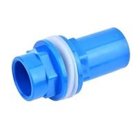 20 25 32 40 50mm Blue PVC 90° Elbow Direct Connector Aquarium Fish Tank Overflow Water Inlet Outlet Supply Pipe Drain Fittings(Style-A (I D),50mm (1Pc))