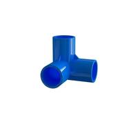 20 25 32 40 50mm Grey PVC Pipe Connector Straight Elbow Tee Cross Joints Water Pipe Adapter 3 Ways Joints(Blue,50mm)