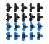 20 25 32 40 50mm PVC PE 3-Way Reducing Coupling Tap Water Splitter Plastic Valve Connector Garden Farm Irrigation Pipe Hose Join(Blue,50 x 32 x 50)