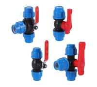 20/25/32/40/50mm PVC PE Pipe Faucet Diverter Plastic Quick Ball Valve Garden Lawn Irrigation Water Pipe Fittings(Plastic tee,50mm)