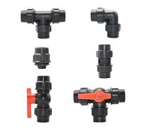 20/25/32/40/50mm PVC PE Tube Connector Tap Water Splitter Plastic Ball Valve Joint Garden Agriculture Pipe Fittings(Straight Connector,50mm)