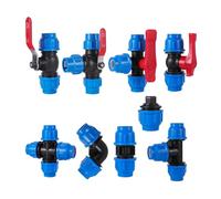 20/25/32/40/50mm PVC PE Tube Tap Water Splitter Plastic Quick Valve Connector Garden Agriculture Irrigation Water Pipe Fittings(Straight,20mm)